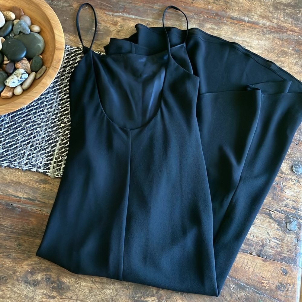 Sexy Y2K minimalist Black spaghetti strap dress